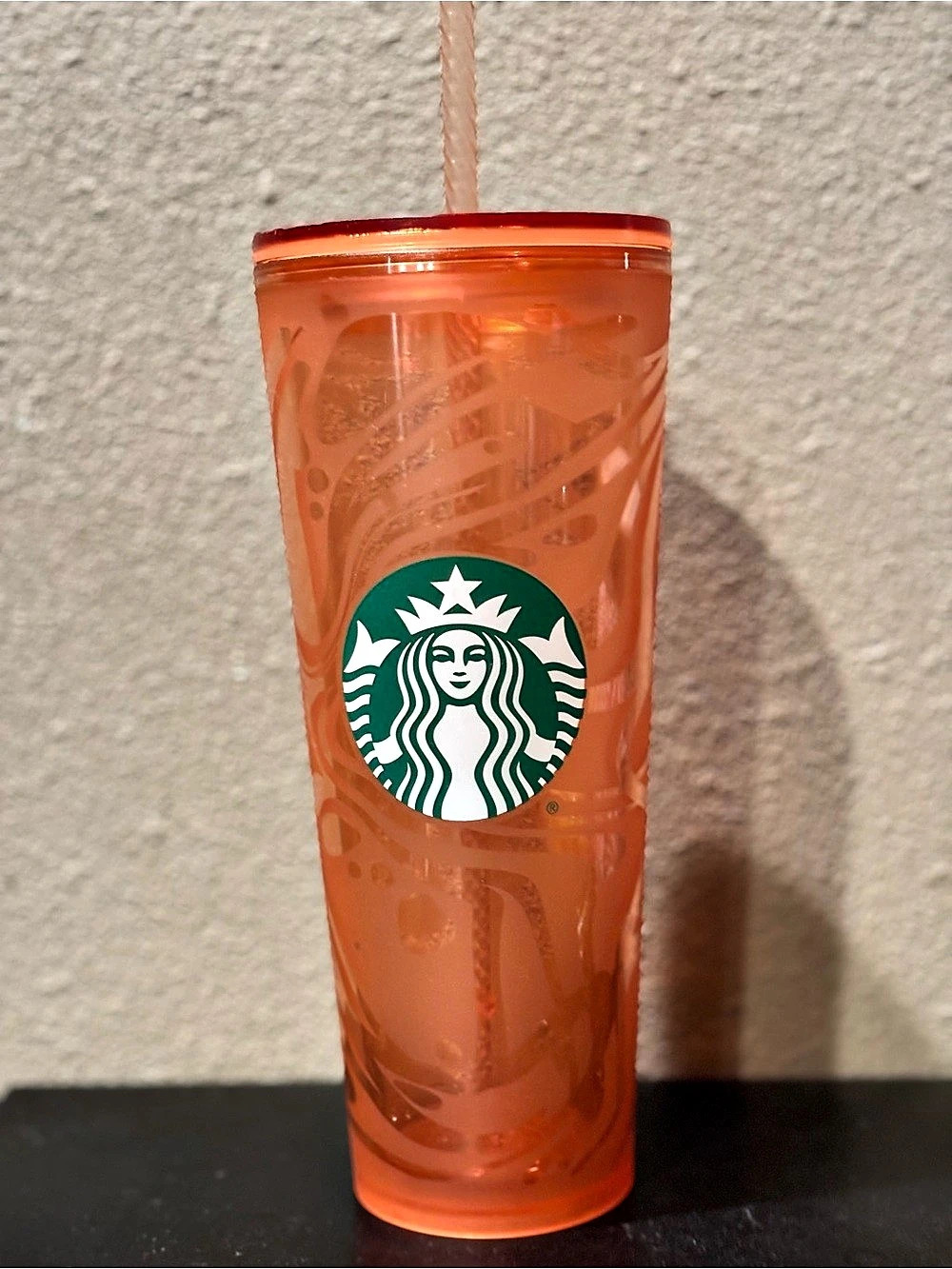Starbucks orange Tumbler with Matching Straw